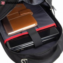 瑞士军刀电脑包双肩包15寸学院风休闲韩版笔记本背包黑色 SA-9393