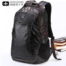 施维茨十字双肩包男士背包女韩版电脑包休闲旅行包高中学生书包潮