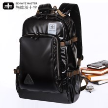施维茨十字双肩包男士背包高中学生书包女韩版旅行包商务电脑包潮