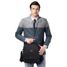 瑞士军刀男士单肩包10寸平板IPAD电脑包黑色休闲斜挎包 SA-001